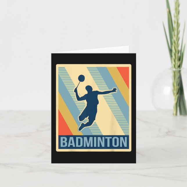 Tarjeta Badminton T Shirt de estilo vintage (Anverso)