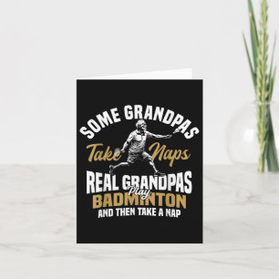 Tarjeta Badminton Team Grandma Shuttle Player Badminton