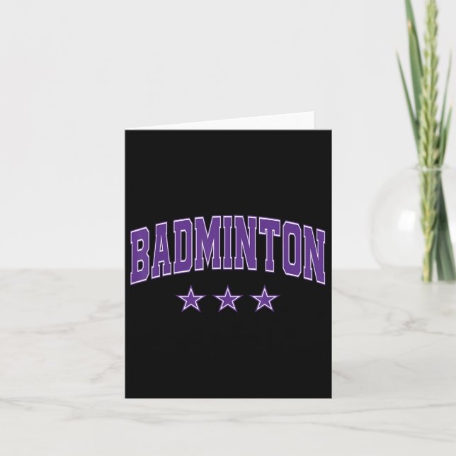 Tarjeta Bádminton Todas las Estrellas Moradas Clic Retro V (Anverso)