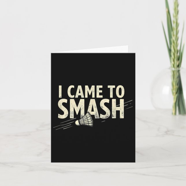 Tarjeta Bádminton vine a aplastar volante (Anverso)