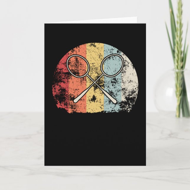 Tarjeta Badminton vintage (Anverso)