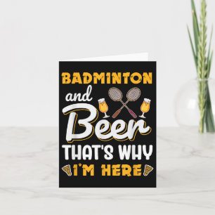 Tarjeta Badminton Y Beer Shuttle Lover