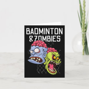 Tarjeta Badminton Zombies Curioso juego deportivo lanzader