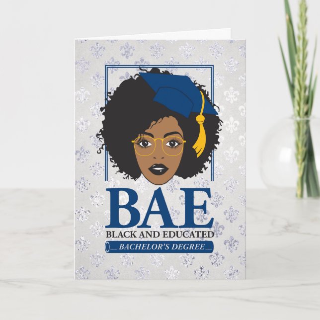 Tarjeta BAE Black and Educated Bachelor's Graduation (Anverso)