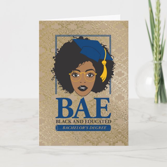 Tarjeta BAE Black and Educated Bachelor's Graduation (Anverso)