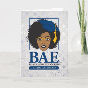 Tarjeta BAE Black and Educated Bachelor's Graduation