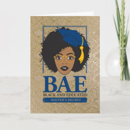 Tarjeta BAE - Graduación de Maestría en Negro y Educado
