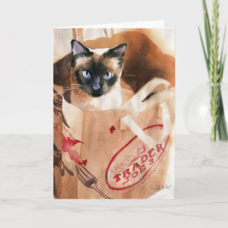 Tarjeta Bagged Applehead Siamese
