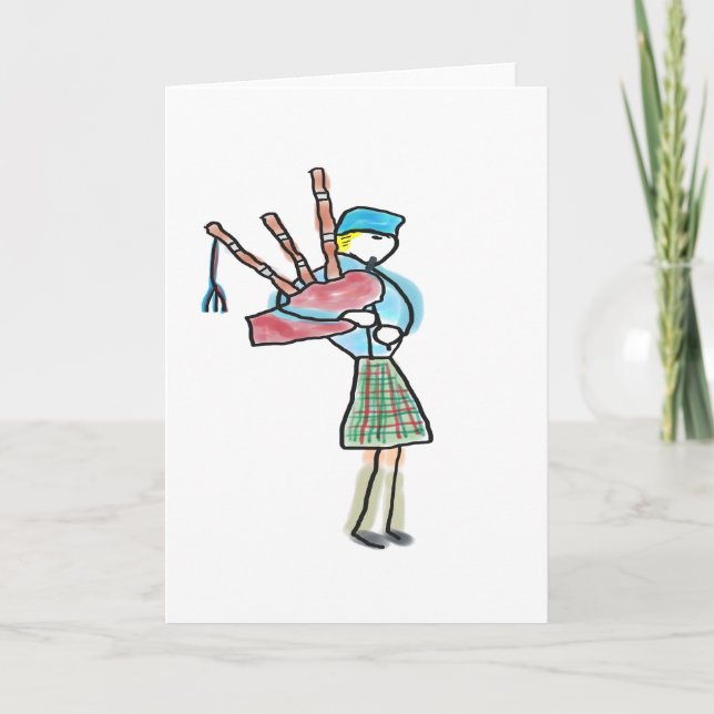 Tarjeta Bagpipe Playing (Anverso)