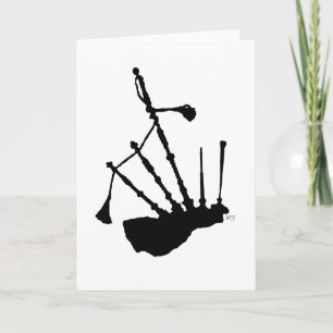 Tarjeta Bagpipes Silhouette