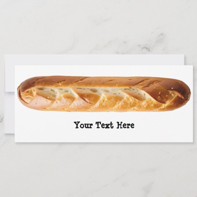 Tarjeta Baguette de pan de palo de pan francés personaliza (Anverso)