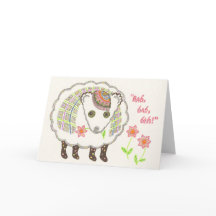 Bah bah bah notecard
