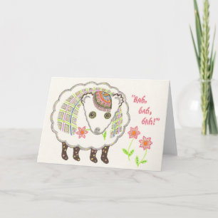 Tarjeta Bah bah bah notecard