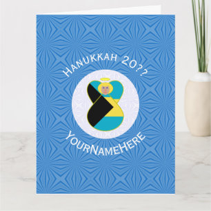 Tarjeta Bahamas Rubia Ángel Hanukkah Bandera Personalizada