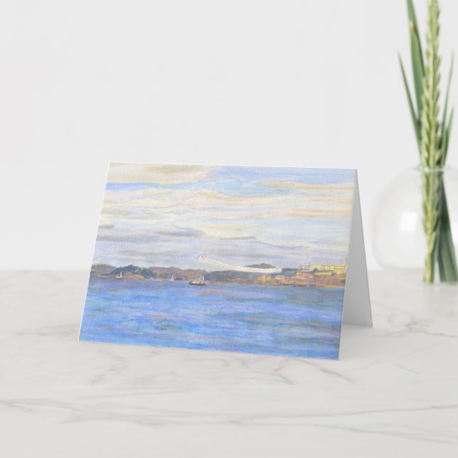 Tarjeta Bahía de San Francisco 1984, Ángeles azules sobre  (Anverso)