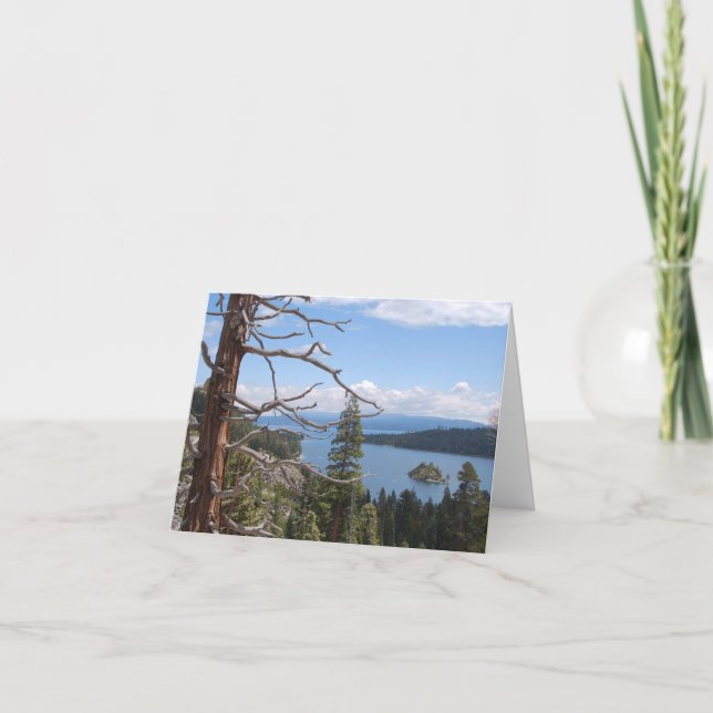 Tarjeta Bahía esmeralda, el lago Tahoe (Anverso)