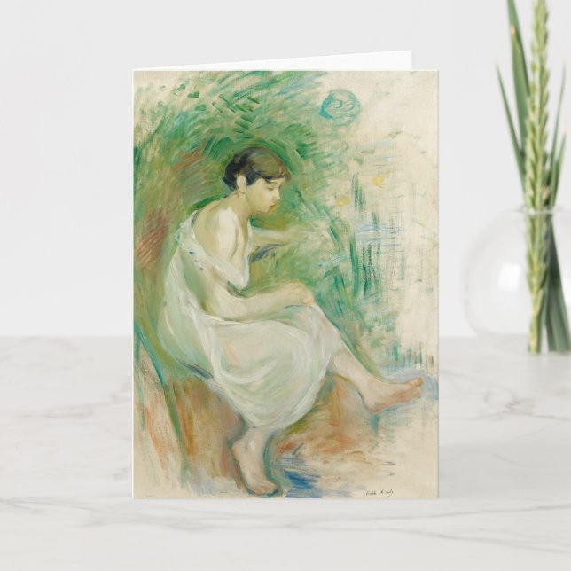 Tarjeta Baigneuse en Chemise | Berthe Morisot (Anverso)