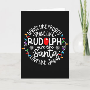 Tarjeta Baila como Frosty Brilla como Rudolph Ama como Jes