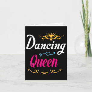 Tarjeta Bailando a la moda moderna de la reina retro