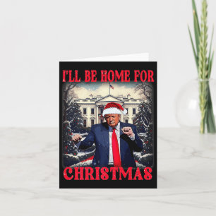 Tarjeta Bailando Divertido Humorístico Trump Estaré en Cas
