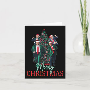 Tarjeta Bailando en casa de Trump, papá de navidad, Papá N