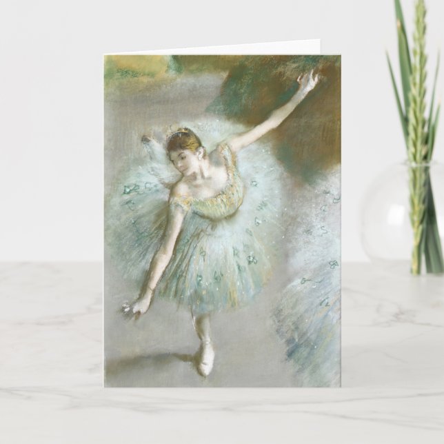 Tarjeta Bailarín en verde | Edgar Degas (Anverso)