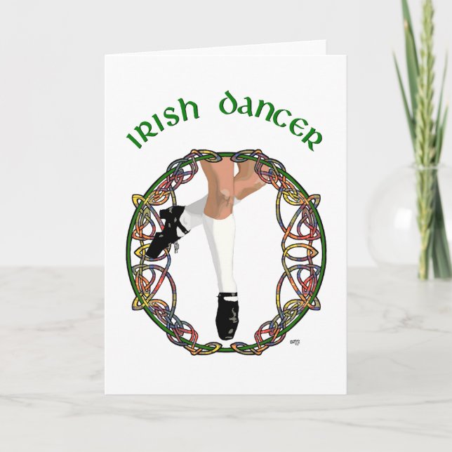 Tarjeta Bailarín Irlandés Zapato Duro (Anverso)