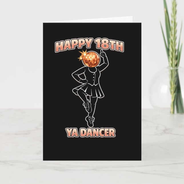 Tarjeta Bailarín Ya Cumpleaños Divertido Escocés Escocia (Anverso)