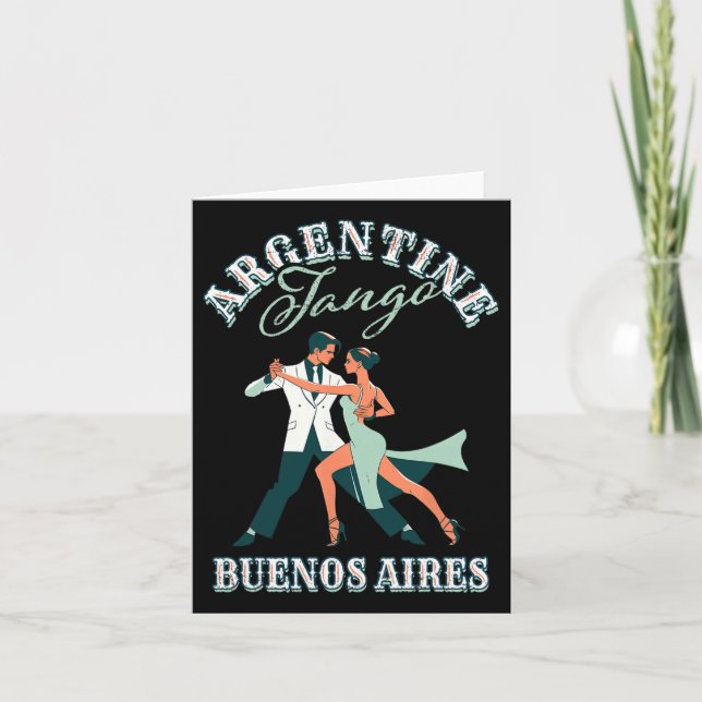 Tarjeta Bailarina bailarina tocando Tango Argentino Buenos (Anverso)