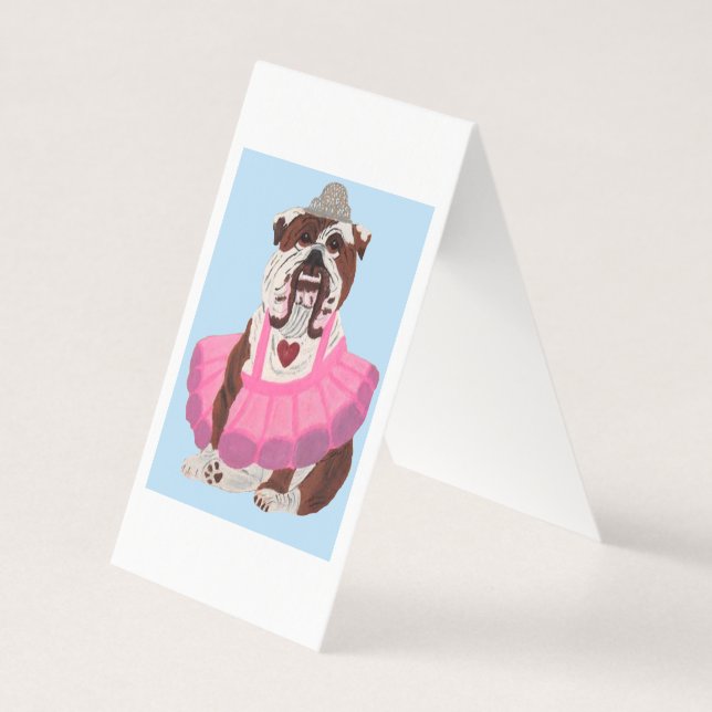 Tarjeta Bailarina Bulldog (Anverso)