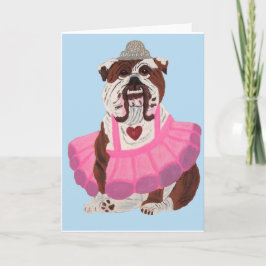Tarjeta Bailarina Bulldog