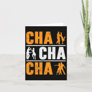 Tarjeta Bailarina Cha Cha Cha Cha bailando danza cubana
