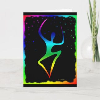 Tarjeta bailarina de arco iris 3