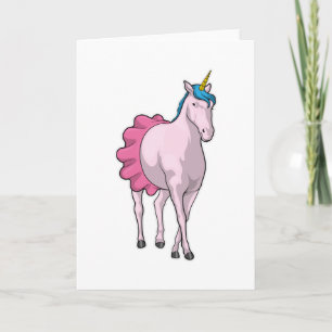 Tarjeta Bailarina de ballet de unicornio