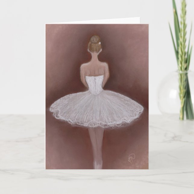 Tarjeta Bailarina de ballet en tutu (Anverso)