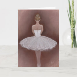 Tarjeta Bailarina de ballet en tutu