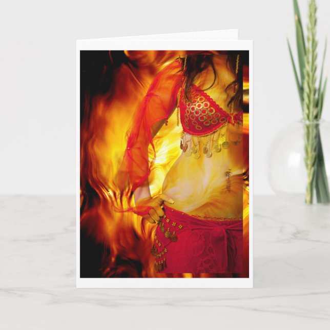 Tarjeta Bailarina de la danza del vientre (Anverso)