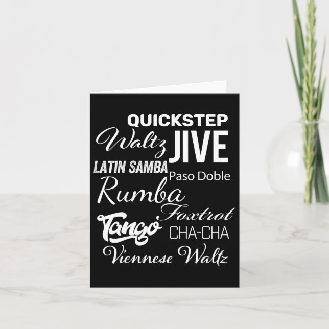 Tarjeta Bailarina de salón de baile Pun Gift (Anverso)