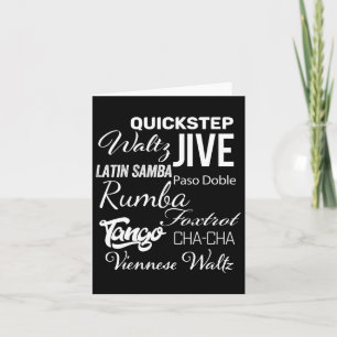 Tarjeta Bailarina de salón de baile Pun Gift
