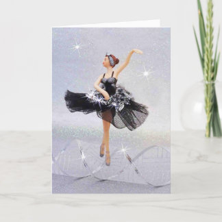 Tarjeta Bailarina en el negro (perfil)