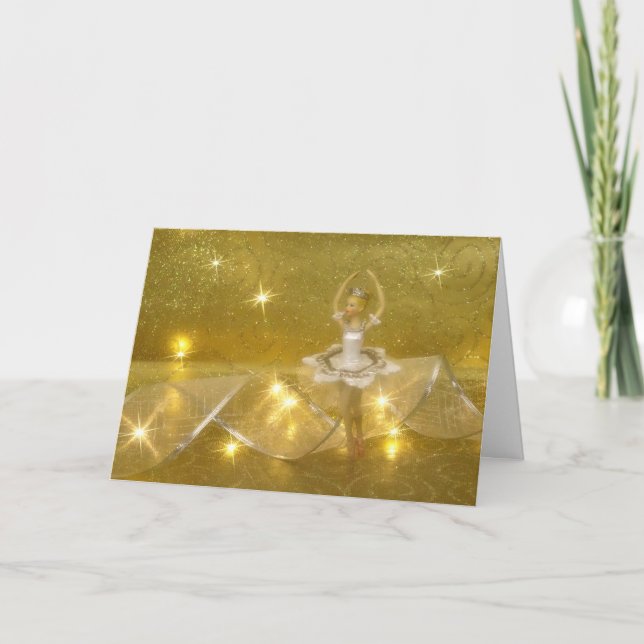 Tarjeta Bailarina en el whte (horizontal) (Anverso)