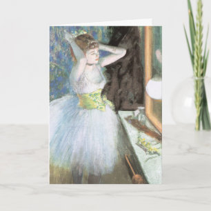 Tarjeta Bailarina en su camerino de Edgar Degas
