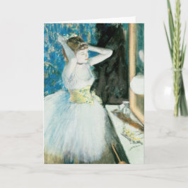 Tarjeta Bailarina en su sala de vestir | Edgar Degas