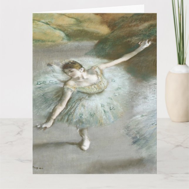 Tarjeta Bailarina en verde por Edgar Degas (Anverso)