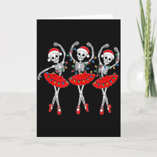 Tarjeta Bailarina Esqueleto Ballet Danza Navidad Mujeres G