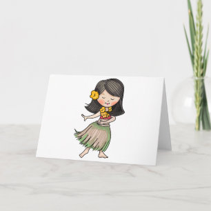 Tarjeta Bailarina hula