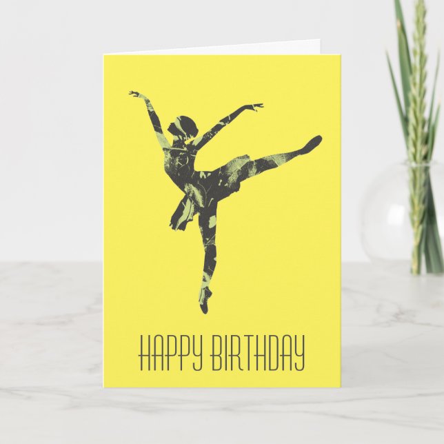 Tarjeta Bailarina moderna de ballet (Anverso)