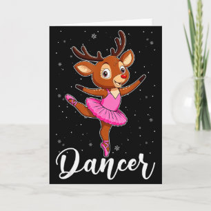 Tarjeta Bailarina Reno Bailarinas de Ballet Pjs de Navidad