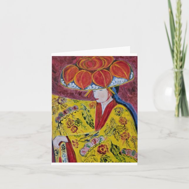 Tarjeta Bailarina tradicional de Okinawa 2 (Anverso)
