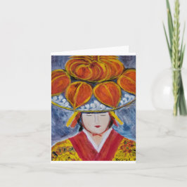 Tarjeta Bailarina tradicional de Okinawa 3